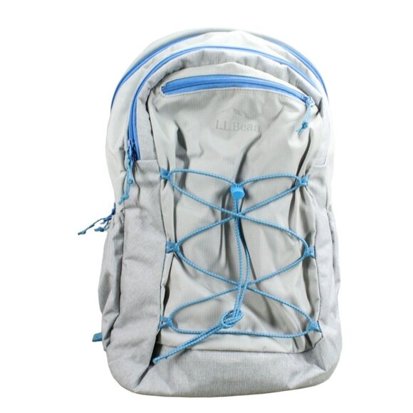 LL Bean Big Kids Gray Nylon Blend Comfort Carry Laptop Pack 30L School Backpack - Picture 1 of 9